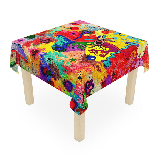 Ballons and Such Hand Drawn Tablecloth