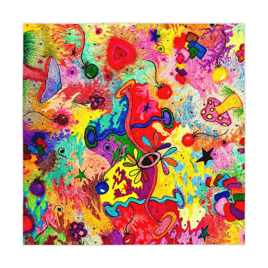 Ballons and Such Hand Drawn Tablecloth