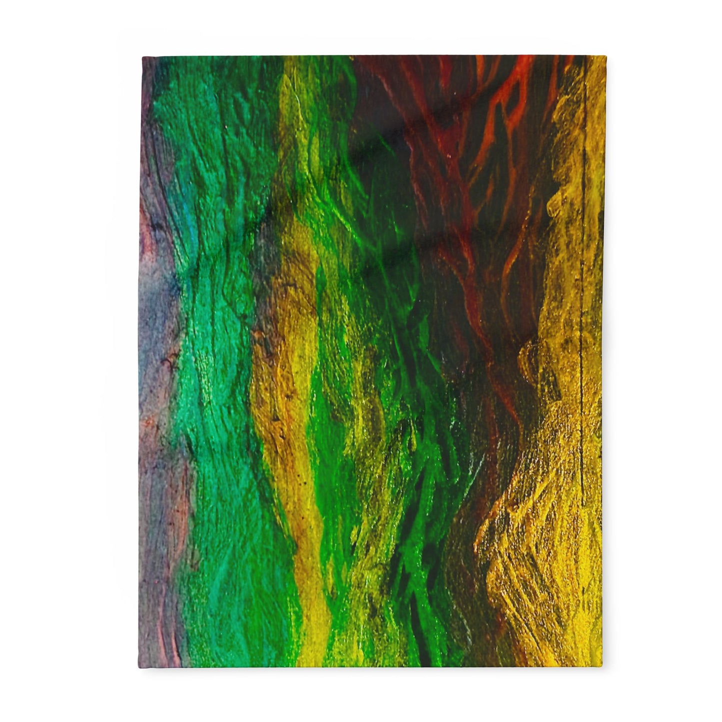 Acrylic Poured Box Pattern on a Arctic Fleece Blanket