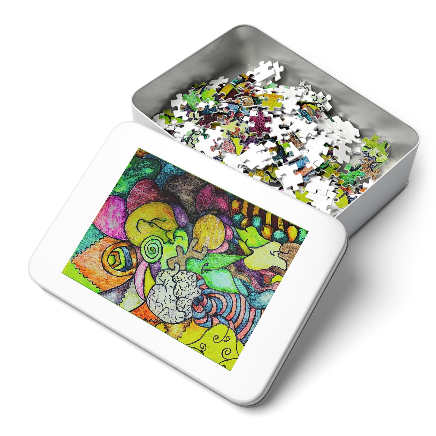 What's In My Brain Jigsaw Puzzle with Tin