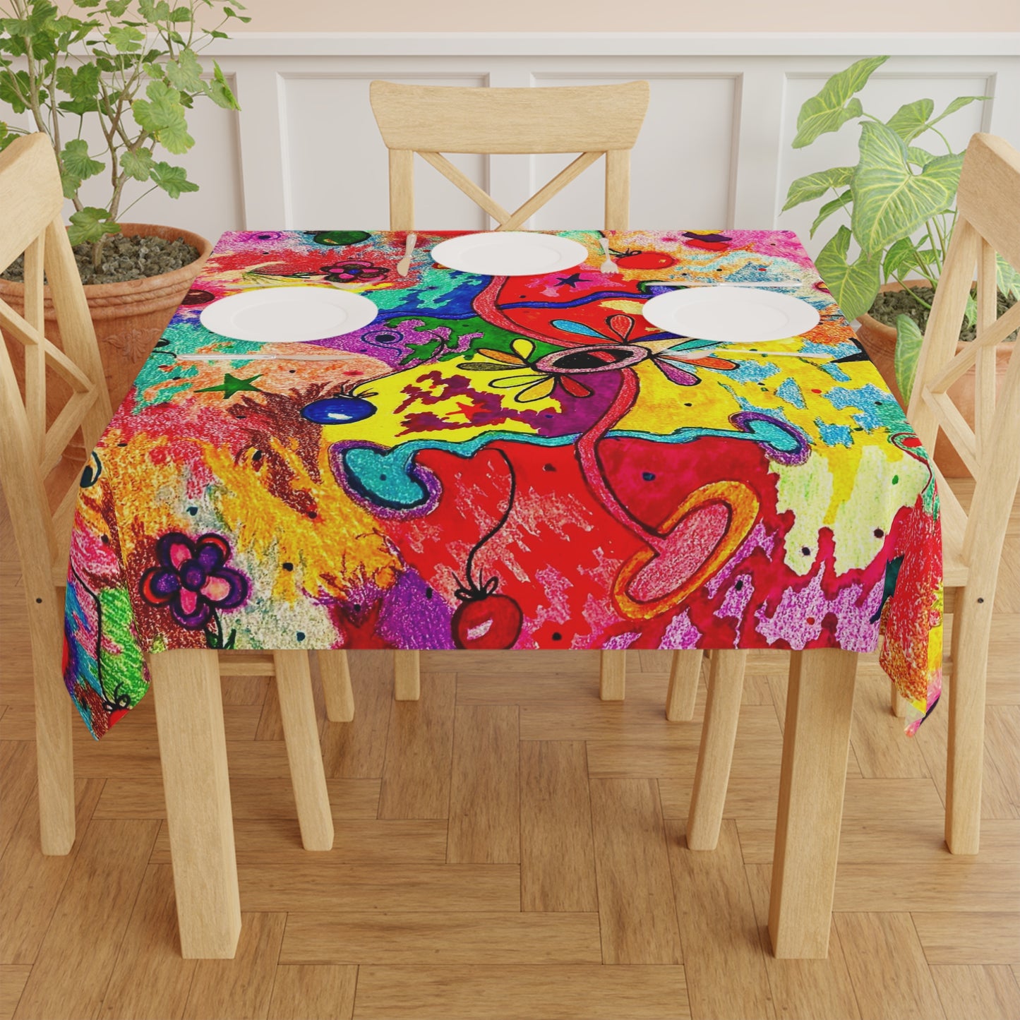Ballons and Such Hand Drawn Tablecloth